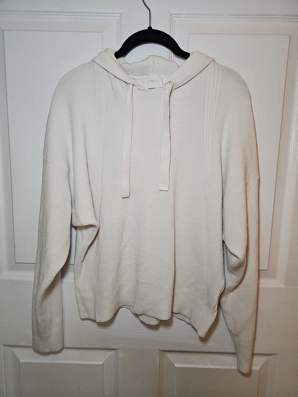 Women's Cyrus Cream Pullover Sweater Hoodie Large